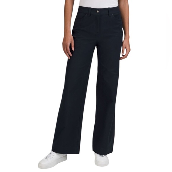 lululemon athletica Pants - Lululemon Black City Sleek 5 Pocket Wide Leg Utilitech Pants NWT Size 29